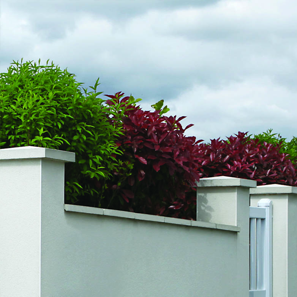 Chapeau de pilier à pointe de diamant en béton lisse Fabemi - 50,0 CM x 50,0 CM - ép. 7,70 CM - Gris