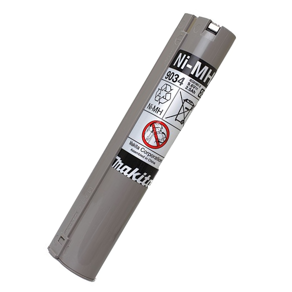 Batterie Ni-Mh Makita 9034 sans effet mémoire - 9,6 V - 2,5 Ah - référence 193889-4