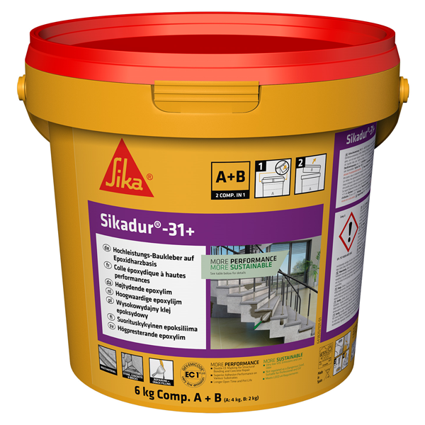 Colle époxy structurale multi-usages collage réparation et jointage - Sikadur 31+ - Kit de 6 kg