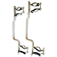 Jeu de 2 supports métal avec isolant pour collecteur - Compatible 20/27 à 33/42