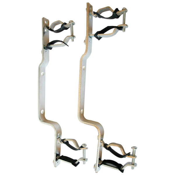 Jeu de 2 supports métal avec isolant pour collecteur - Compatible 20/27 à 33/42