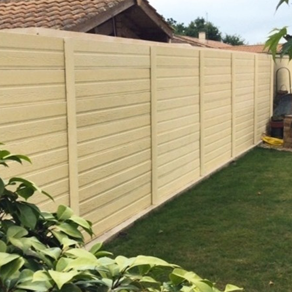 Plaque clin droite pour clôture écran