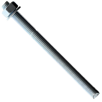 Tige filetée biseautée avec écrou et rondelle Spit acier zingué M10 x 130 mm - boîte de 10