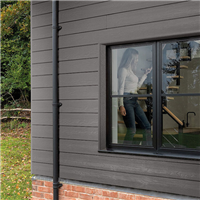 Bardage fibre ciment Cedral Click finition relief - 186 mm x 12,00 mm - L. 3,60 m - Gris étain C54