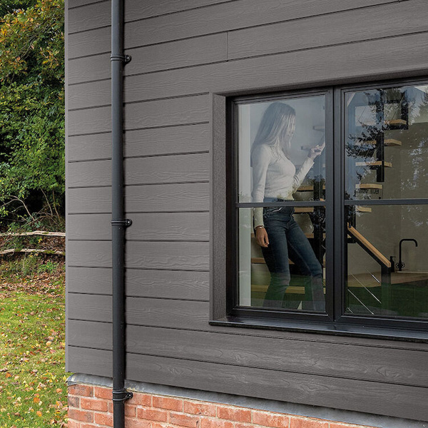 Lame de bardage en fibres-ciment Cedral Click finition relief - 186 MM x 12,00 MM - L. 3,60 M - Gris étain C54