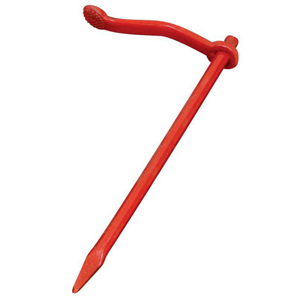 Chevillette de maçon tige carrée 10mm Taliaplast - longueur 250mm - acier dur coloris rouge