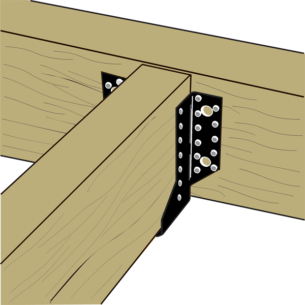 Sabot à ailes extérieures SAEPB - Finition noire - largeur 46 mm hauteur 102 mm épaisseur 2 mm