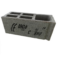 Bloc béton poteau rectifié à emboîtement 500 x 200 x 200 mm - B60 Obra