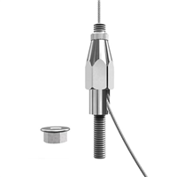 Suspention rapide de primaire SRP Gripple - galet autobloquant avec câble 5,00 m et embout fileté M6 x 30 mm -  Seau de 30 pièces