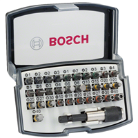 Coffret d'embouts de vissage avec porte-embout universel 32 pièces Bosch
