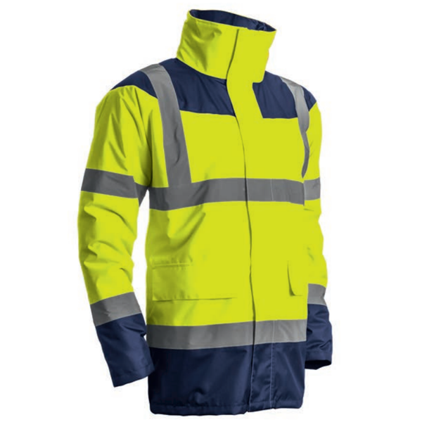 Parka jaune fluo Marine haute visibilité imperméable Keta taille M