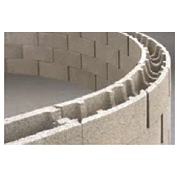 Bloc béton à bancher courbe Varibloc Perin - Grand rayon - 500 MM x 200 MM x 200 MM