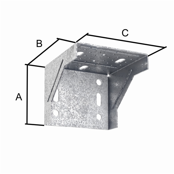 Équerre mur rideau ACW155 123x154x150 mm