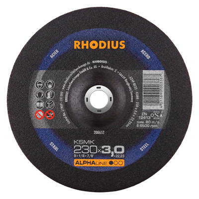 Disque à tronçonner acier KSMK Rhodius 230 x 3 x 22.23 mm