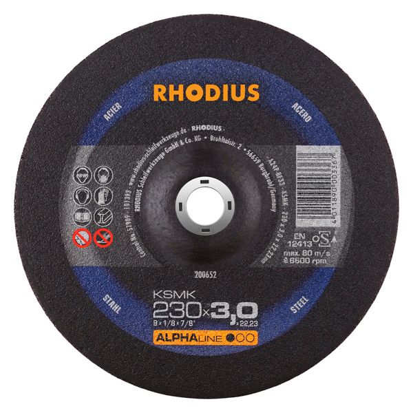 Disque à tronçonner acier KSMK Rhodius 230 x 3 x 22.23 mm