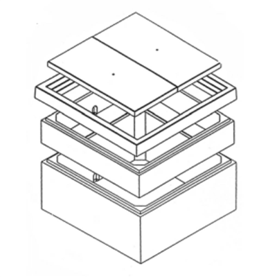 REHAUSSE BETON POUR COMPTEUR D'EAU 80X80 H20