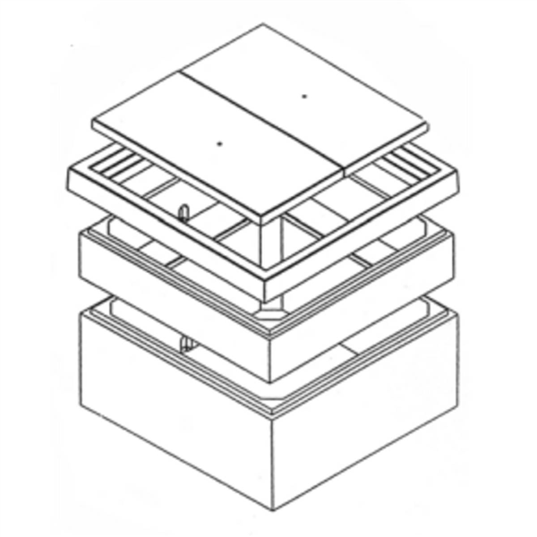 REHAUSSE BETON POUR COMPTEUR D'EAU 80X80 H20