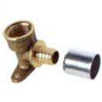 Raccord PER coude en applique à sertir Diamètre 12 - 1/2F