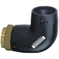 COUDE TRS. 90 PE PN16 F. LAITON D63X2