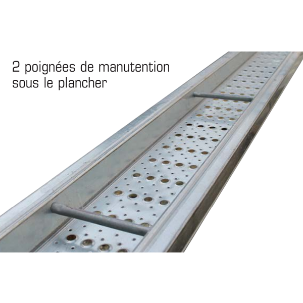 Plancher pour échafaudage en acier galvanisé - FC3000 Altrad - Largeur 30,0 CM - Longueur 3,00 M