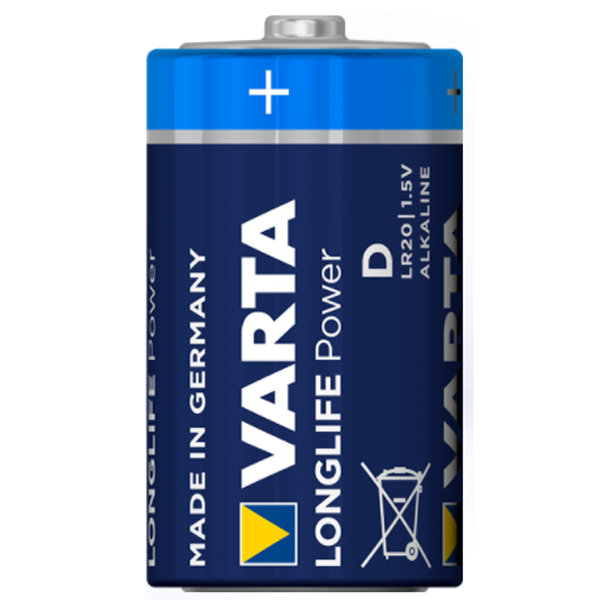 Piles alcalines High Energy D Varta LR20 - tension 1.5V - lot de 2 piles