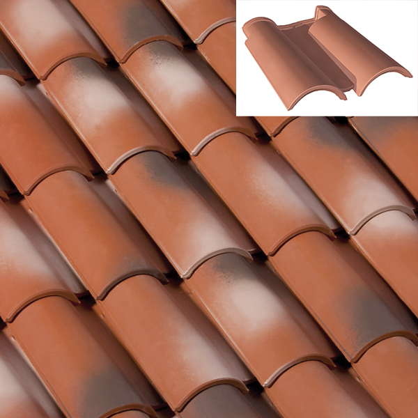 Double tuile Galléane 12 - grand moule fort galbe terre cuite - Silvacane xahara