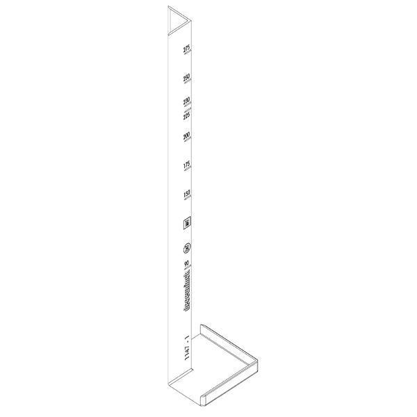 Raccord d'angle intérieur pour planche de rive équerre PVC blanc - hauteur ajustable jusqu'à 300 mm