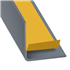Cornière d'angle adhésive PVC gris titane - 20 x 20 mm - épaisseur 1 mm - longueur 2.6 m
