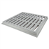 GRILLE DE SOL AVEC CADRE 400 X 400 GRIS CLAIR