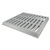 GRILLE DE SOL AVEC CADRE 400 X 400 GRIS CLAIR
