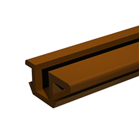 Rail à encastrer PICO marron longueur 2 mètres