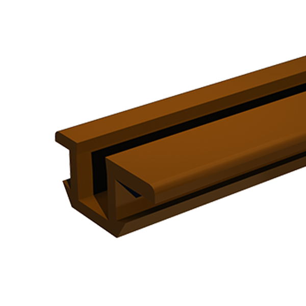 Rail à encastrer PICO marron longueur 2 mètres
