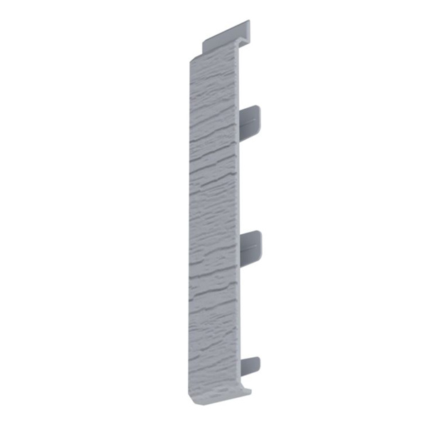 Jonction ISO-J en PVC pour lame de bardage Isocel Veiné Bois - Gris clair