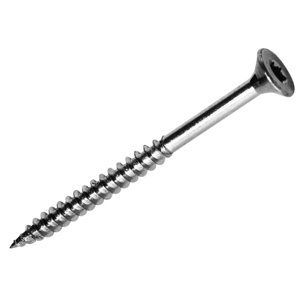 Vis bois et agglo en acier zingué tête fraisée empreinte Torx - 6,0 MM x 80,0 MM/48,0 MM - Boîte de 150