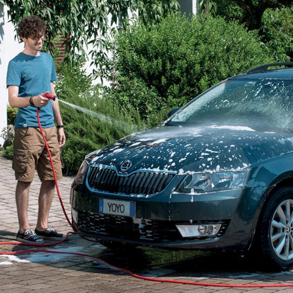 Tuyau d'arrosage extensible avec accessoires - Fitt Yoyo Go - 20 mètres - Rouge