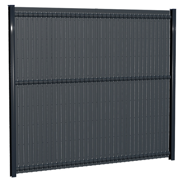 Lame occultante pour grillage rigide Moreda de longueur 2,5 m - Gris anthracite - Hauteur 1,00 M