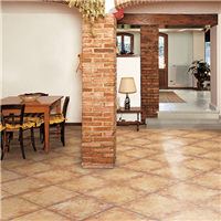 Plinthe de carrelage intérieur grès cérame émaillé effet terre cuite Pont du Gard - 30 CM x 8 CM - Ocre