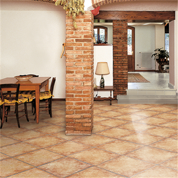 Plinthe de carrelage intérieur grès cérame émaillé effet terre cuite Pont du Gard - 30 CM x 8 CM - Ocre