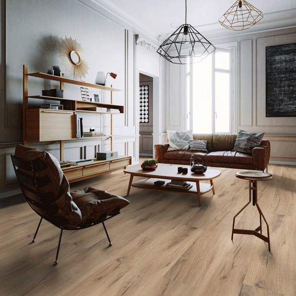 Lame vinyle clipsable imitation bois - Virtuo 55 Rigid Acoustic - 149,2 CM x 22,9 CM - ép. 5,70 MM - Daintree Honey