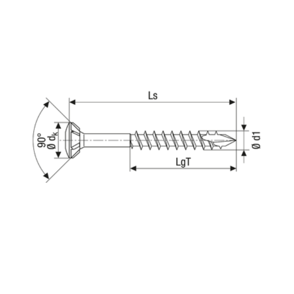 Vis de façade - 5x70mm filetage partiel tête bombée Torx T20 en acier inoxydable A2 - Boîte de 100