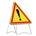 Panneau danger AK14 Classe 1 - Signalisation temporaire sur pieds - 700 mm
