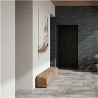 Carrelage en grès cérame effet ciment pour les murs intérieurs - Savannah White - 90 x 30 cm - ép. 8,5 mm