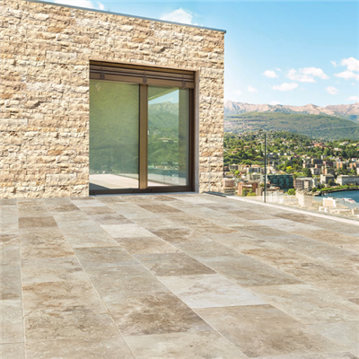 Dalle en pierre naturelle Travertin module 3 formats - Cappadoce Mix - ép. 1,20 cm