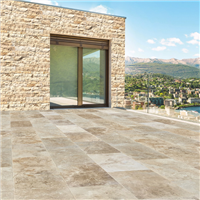 Dalle en pierre naturelle Travertin module 3 formats - Cappadoce Mix - ép. 1,20 cm