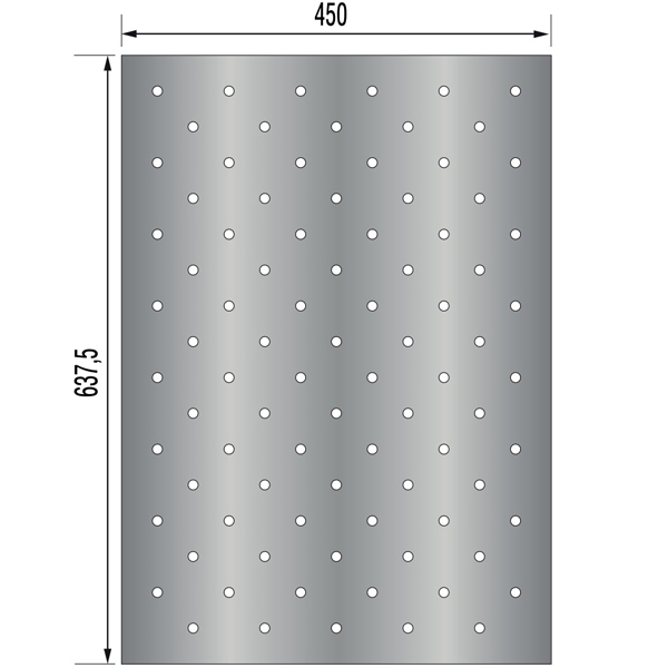 Gabarit de perçage Dinac pour clous podotactiles - acier galvanisé - 638 MM x 450 MM