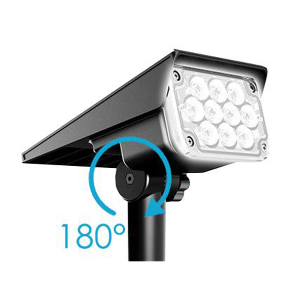 Spot solaire sur piquet - 3000°K - Faisceau 30° - 200 Lm - Eclairage 100% ou 50%