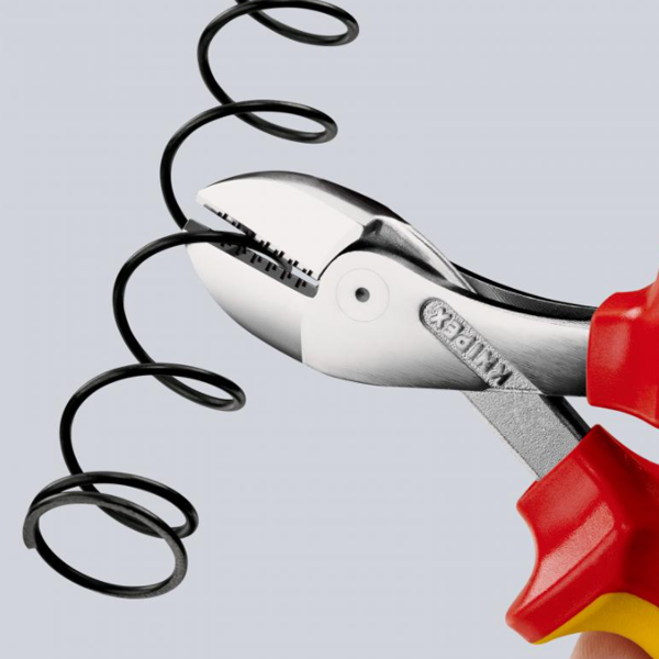 Pince coupante de côté X-Cut Knipex - Chromée - Poignées gainées 1000 V - 160 mm