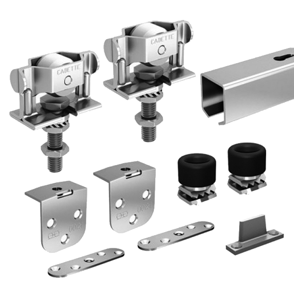 Ensemble pour porte coulissante droite de 40 kg - Cadett185-1 Mantion - avec rail 1.85 m