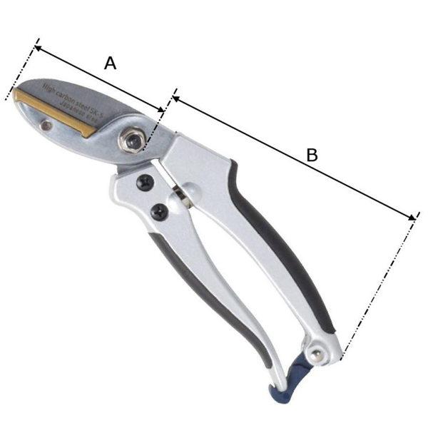 Sécateur à lame acier à enclume 5,9 cm - Perrin - Diamètre de coupe 18 mm - Corps aluminium