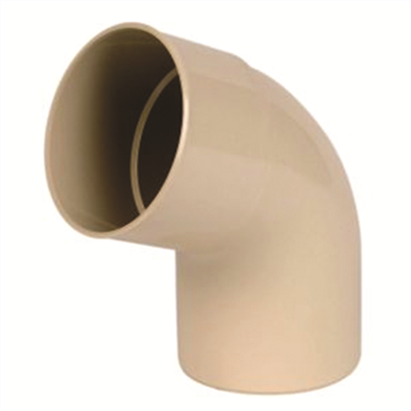 Coude mâle/femelle Nicoll pour tube de descente - Angle 67°30 - Diamètre 100 mm - Techtan Sable